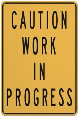 Caution Work In Progress Multi Message Traffic Sign Outdoor Metal Sign - 12 X 8 Metal Signs For Business, Workplace, Office, Home, Delivery Signs, Road Signs, Garden Signs