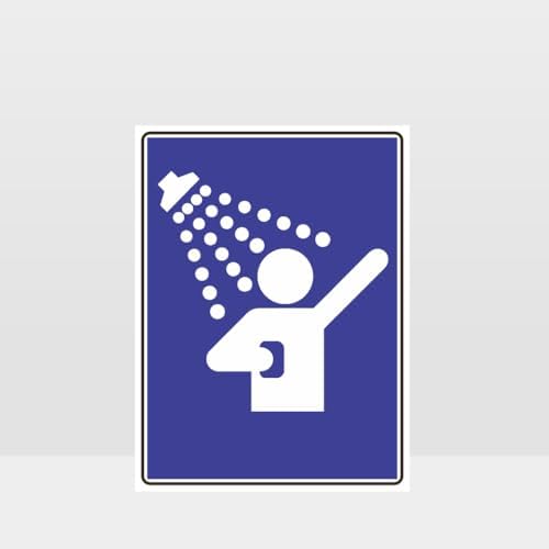Shower Symbol Sign Metal Sign 8x12 Inch – Safety for Home, Office, or Workplace