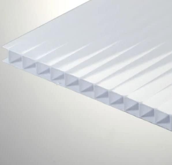 Multi-Wall or Twin Wall | Polycarbonate Panels | 23.75" x 47.75" | Thickness 6MM | Elevator Light Cover | Fire Rated | Color:White