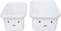 Fuji Hollow Deep Square Container Storage Container Set of 2 White Miffy Face