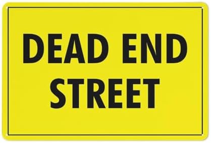 Dead End Street Sign 8X12 Inch Rust Free Aluminum Easy To Read & Sturdy Keep Out Outdoor Metal Signs For Home Farm Yard