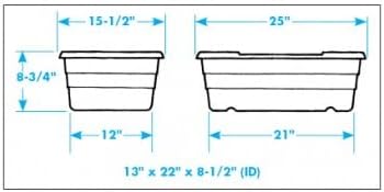ULTRASOURCE Food Approved Bus Totes/Meat Lug (6 Pack, Yellow)