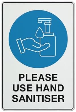 Please Use Hand Sanitiser Sign 12X8 Inch Aluminum Uv Ink Printed For House And Business
