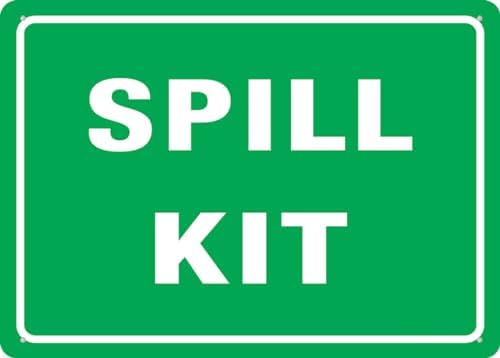 Spill Kit Sign 8X12 Inch Rust Free Aluminum Easy To Read & Sturdy Keep Out Outdoor Metal Signs For Home Farm Yard