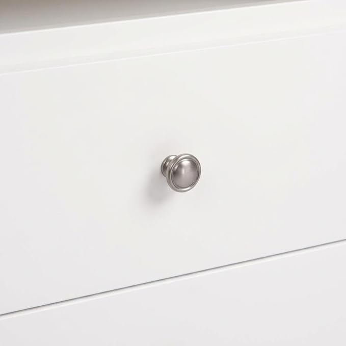 Furnifact White Tall Nightstand, 2 Drawers, Open Shelf, Stylish Bedroom Storage, Durable, Modern Design, Ideal for Compact Spaces