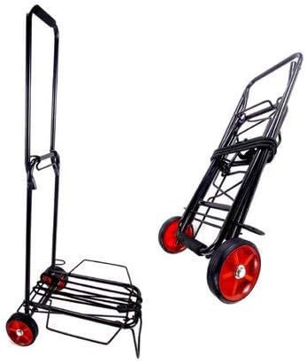 Folding Hand Truck 2 Wheels 40 Lb | Luggage Trolley Dolly Cart with Two-Wheels | Portable Fold-Up Dolly Cart - Collapsible | Lightweight and Foldable | Hand Carts Ultra Light | Mini Transport Carrier