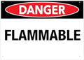 Danger Flammable Sign For House Door Office Business Yard,Metal Aluminum Rust Free Sign - 12" X 8", Pre-Drilled Holes, Weather Resistant