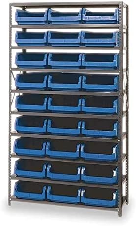 Quantum Storage Systems MSU-531YL Solid Heavy Duty 10 Shelves 27 MAGNUM Yellow Bins 75" H x 42" W x 18" D