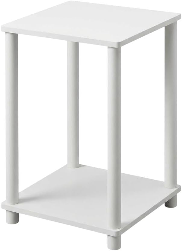 Furnifact White Bookcase with Wood Construction, Single Piece Design, Modern Storage Solution for Home and Office, Durable and Spacious