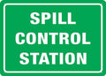 Spill Control Station For House 12"" X 8"" Yard Sign, Premium Aluminum, Sun-Proof, Rust-Free