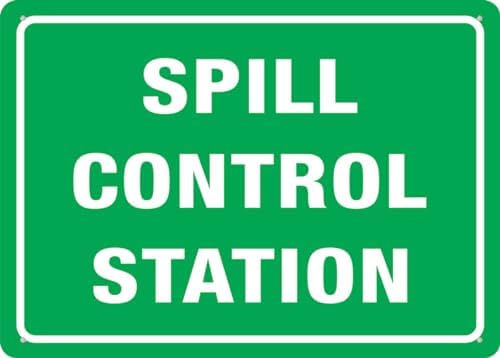 Spill Control Station For House 12"" X 8"" Yard Sign, Premium Aluminum, Sun-Proof, Rust-Free