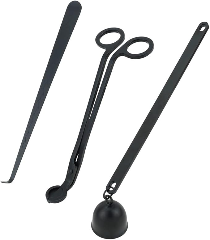 Candle Gift Set with Candle Snuffer, Cutter, Wick Trimmers for Replacement Wicks