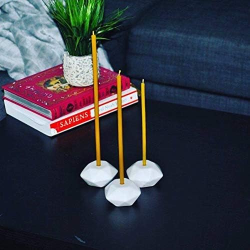 300 All Natural Décor 100% Pure Beeswax Taper Candles – Bulk, Tall (8 in), Unscented, Dripless, Smokeless, Slow Burning, Non Toxic, Honey Scent - for Home, Dinner, Cake, Prayer, Hanukkah, Christmas