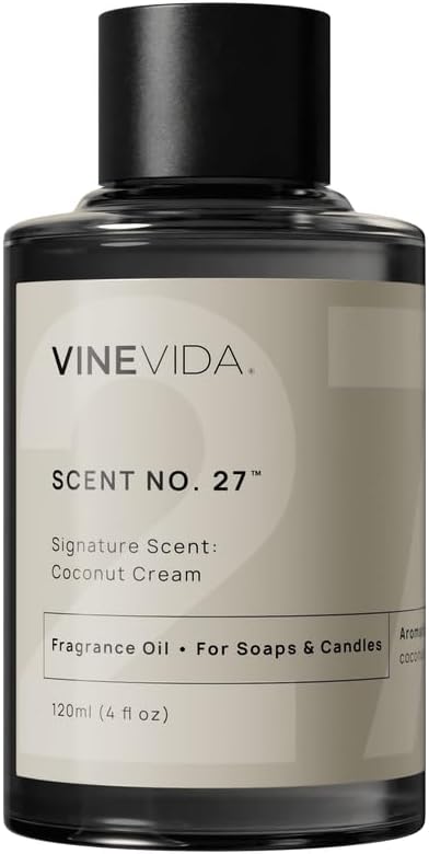 VINEVIDA [4oz] Coconut Cream Fragrance Oil for Candle Making and Soap Making - Premium Candle Scents for Soy Candles