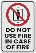 Warning Sign Metal Sign Do Not Use Lift In Case Of Fire Wall Or Door Sign Vintage Metal Tin Sign Home Office Decorations 8X12 Inch