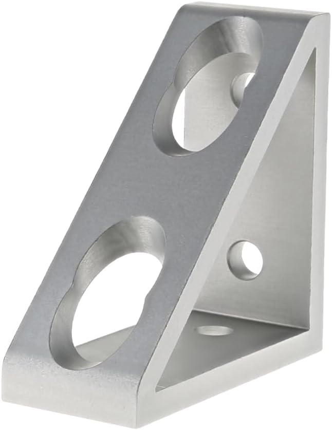 8020, 4336, 15 Series, 4 Hole Aluminum Inside Corner Gusset L Bracket for 80/20 Extruded Aluminum Extrusion Heavy Duty Angle Bracket (Clear Anodize, 10)