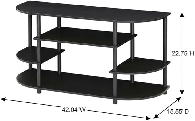 Furnifact White Corner TV Stand with Simple Design, Durable Composite Wood and PVC Tubes, Modern Style, Suitable for Living Room Entertainment Area