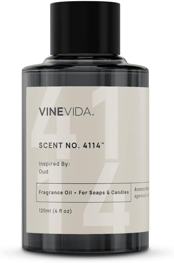 VINEVIDA [120mL] Oud Fragrance Oil for Candle Making - Natural Candle Oil Scents - Soap Making Essential Oil - Made in USA