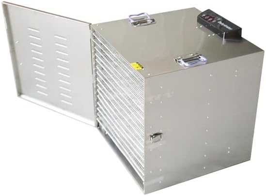 Stainless steel 16 Layer Food Dehydrator Fruit Vegetable Dry Machine Pet Food Dryer Food Dehydrator for Fruit Vegetable Herbs Dog Treats Meat Drying 110V 86℉-194℉