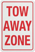 Tow Away Zone Sign 12”X8” Metal Signs Aluminum Sign Pre-Drilled Holes For Easy Mounting Indoor Or Outdoor Use For Fence Door Or Gate