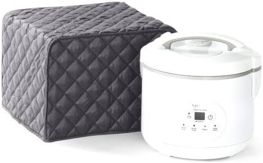 Covermates Keepsakes Rice Cooker Cover – Quilted Appliance Protector for Electric Rice Steamers – Dust & Stain Resistant, Washable Slip‑On Design for Countertop Storage, Slate