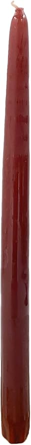 D'light Online Elegant 12" Chocolate Brown Taper Candles, Premium Quality Hand-Dipped Tapered Candles, Dripless and Smokeless - Set of 12 Individually Wrapped (12 Inch, Chocolate)