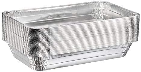 (25 Count) Full-Size Deep Steam Table Pans | Foil Pans | Disposable Food Containers for Baking, Freezing, and Storage (21” x 13” x 3”)