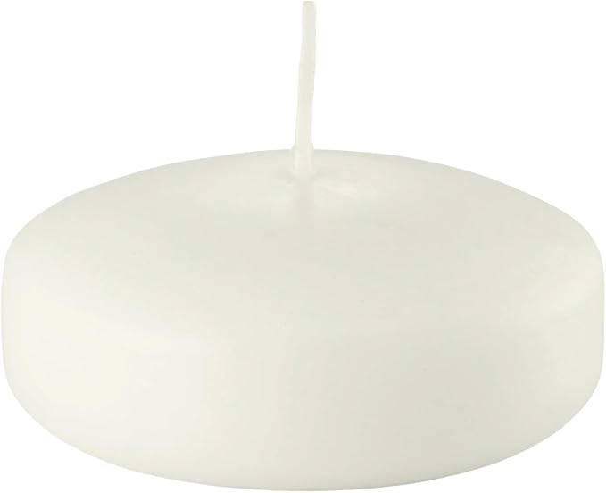 D'light Online Large Pale Ivory 3 Inch Floating Candles for Events, Centerpieces, Spa, Pool, Home Decor, Cylinder Vases and Holiday Decor - (Pale Ivory, Set of 108)
