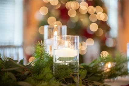 D'light Online Large Off-White 3 Inch Floating Candles Bulk Pack for Events, Weddings, Spa, Home Decor, Special Occasions and Holiday Decorations - (Set of 24, Pale Ivory)