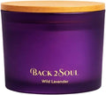 Non Toxic Candles 13.4 oz 50 Hours Burn Time, Scented Soy Candles, Clean Burning, Safe Non Toxic Design (Wild Lavender)