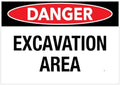 Danger Excavation Area Sign Signs Outdoor, Uv Printed Aluminum 12 X 8 In, Weatherproof And Security Signs For Home Or Business