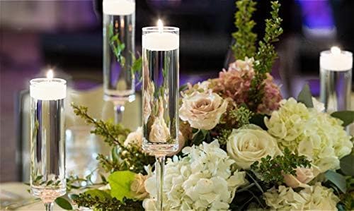 D'light Online Large White Floating Candles 3 Inch Wax Discs for Events, Weddings, Spa, Home Decor, Special Occasions, Cylinder Vases, Centerpieces, Pool and Holidays (Large - 3" (Set of 6), White)