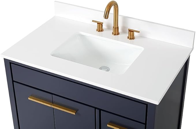 Tennant Brand 36 inch Modern Style Beatrice Bathroom Sink Vanity (Navy Blue, 36 inch)