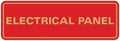 All Quality Standard Electrical Panel Wall or Door Sign - Durable Material | Clear and Functional Sign | Easy Installation‌ - Red/Gold - Medium (5 Pack)