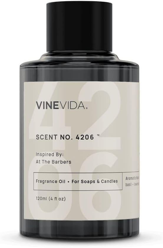 VINEVIDA [120 Ml] Scent NO. 4206 Inspired by at The Barbers | Premium Fragrance Oil for Candle Making & Soap Making | Candle Scents for Soy Wax | Scented Oils for Car Freshies & Bath Products