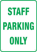 Staff Parking Only Sign 12 X 8 Inch Metal Sign, Rustproof Aluminum, Multicolor