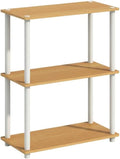 Furnifact Beech White Bookcase with Sleek Wooden Construction, Durable, Versatile Storage Solution, Modern Design, Ideal for Home or Office