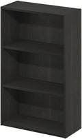 Furnifact Espresso Bookcase with Modern Design, Sturdy Wood Construction, Single Piece, Stylish Storage Solution for Living Room, Office