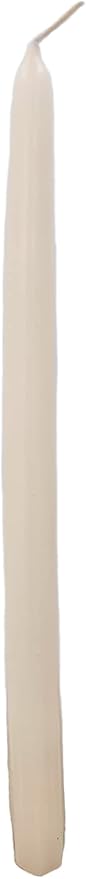 Elegant Cream Ivory Taper Candles 10 Inch Premium Quality Candles, Hand-Dipped, Dripless Tapered Candles, Smokeless and Unwrapped Bulk Pack for Events - Set of 12 (10 Inch, Ivory)