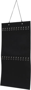 Levemolo Versatile Wall Hanging Organizer Bag Felt Storage Pouch with Hooks for Jewelry Hair Accessories Earrings and Necklaces Home and Bedroom Organization