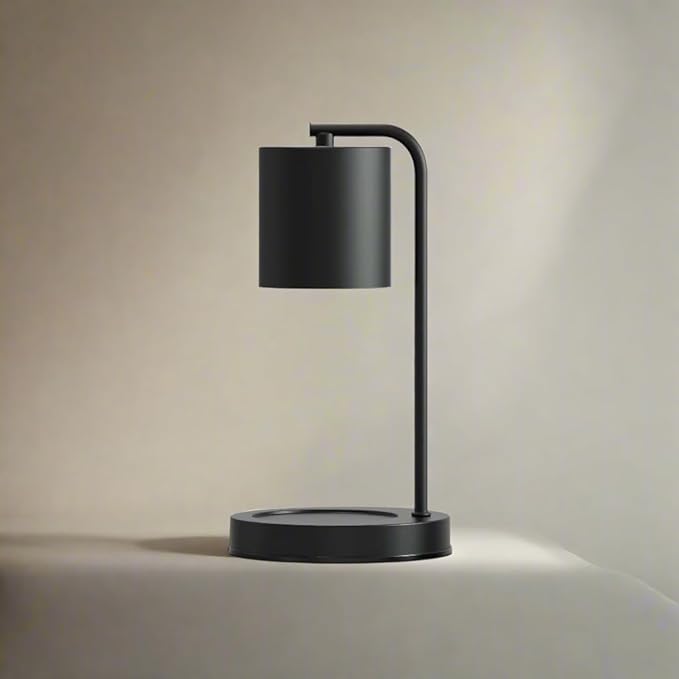 Candle Warmer Lamp with Timer and Dimmer & Includes 2 Bulbs, Electric Wax Candle Lamp Warmer for Jar Candles, Home Decor Aesthetic, and House Warming Gifts - Black