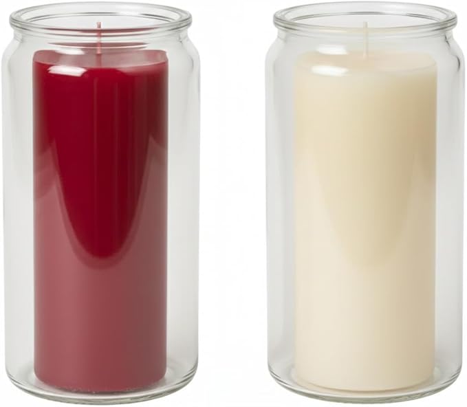 2 Pack 3 * 6 Inch Votive Candle Mold - Cylinder Candle Silicone 3D Molds for Pray, Peony & Home Decor - Resin Casting & Soap Making Molds