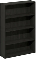 Furnifact Espresso Bookcase with Sturdy Wooden Construction, Elegant Design, Ideal for Living Room, Office, or Bedroom Storage Solution