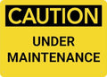 Caution Under Maintenance Sign 12X8 Inch Tin Sign Great For Garden And Yard Wall Decor