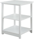 Furnifact White Bookcase with Concealed Drawer, 3 Shelves, Durable Storage Solution, Stylish Home Office and Living Room Organizer