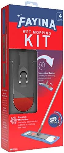 Floor Mop Microfiber Cleaning System - Washable Scrubbing and Reusable Microfiber for Hardwood, Laminate and Tile, Dust Mop, Soft Refills for Wood, Walls, Vinyl, Kitchen