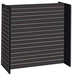 SSWBasics 24 x 48 x 48 inch Black Slatwall Gondola - Black Slatwall Gondola Display Unit - Functional, Sturdy, and Stylish Retail Slatwall Organization - Ideal for Slatwall Accessories and Retail or
