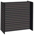 SSWBasics 24 x 48 x 48 inch Black Slatwall Gondola - Black Slatwall Gondola Display Unit - Functional, Sturdy, and Stylish Retail Slatwall Organization - Ideal for Slatwall Accessories and Retail or