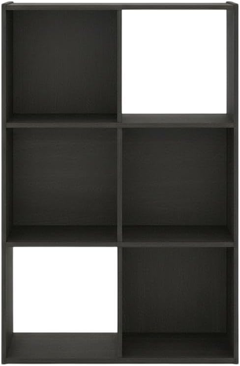 Furnifact Espresso Bookcase with Wooden Construction, Modern Design, Sturdy Support, Versatile Storage Solution for Home and Office