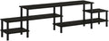 Espresso Wood TV Stand for Up to 80 Inch Flat Screen, Modern Entertainment Center with Ample Storage Space, Sturdy Construction